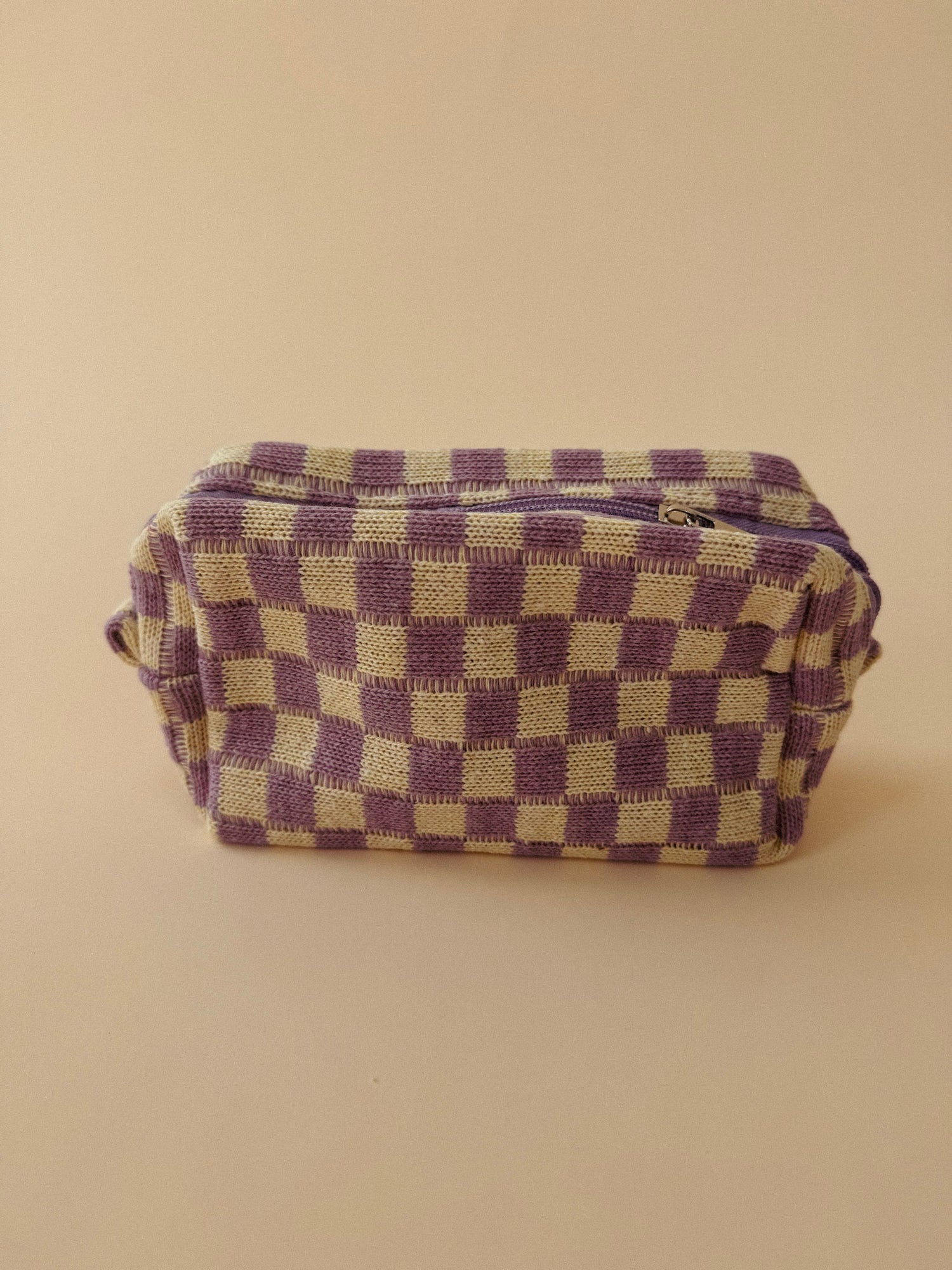 Checker Makeup Cosmetic Pouch Bag