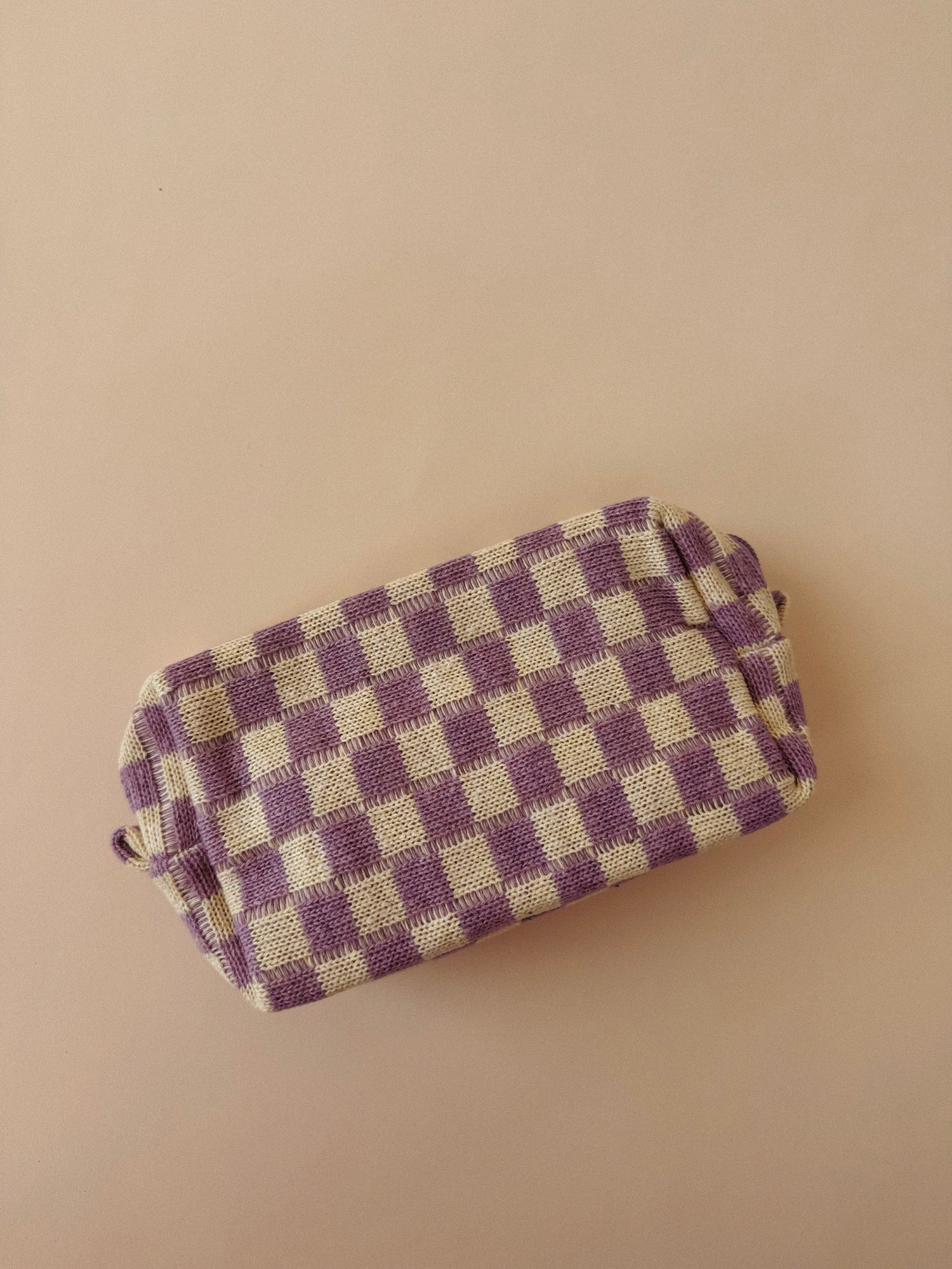 Checker Makeup Cosmetic Pouch Bag