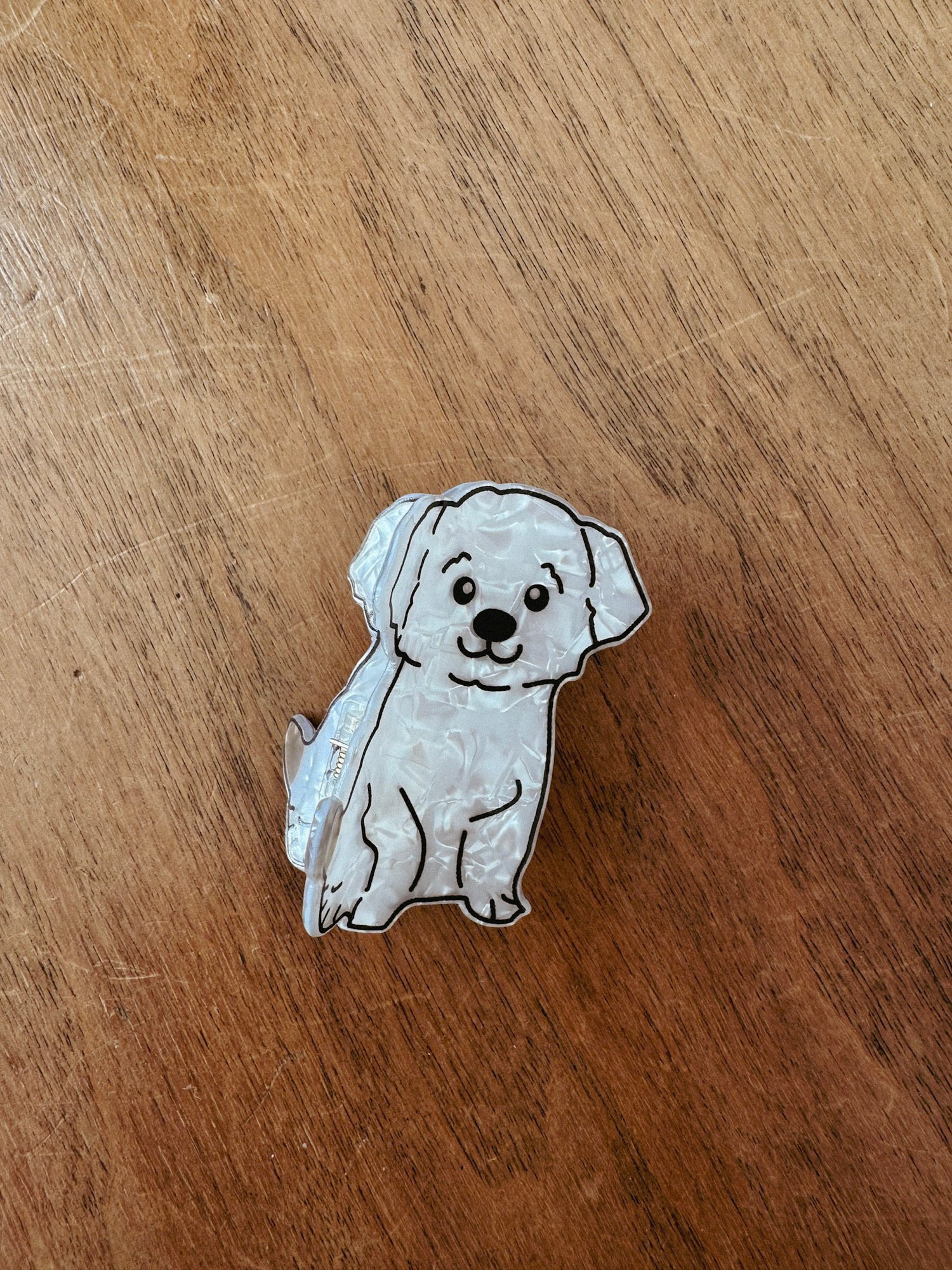 Little White Dog Hair Clip