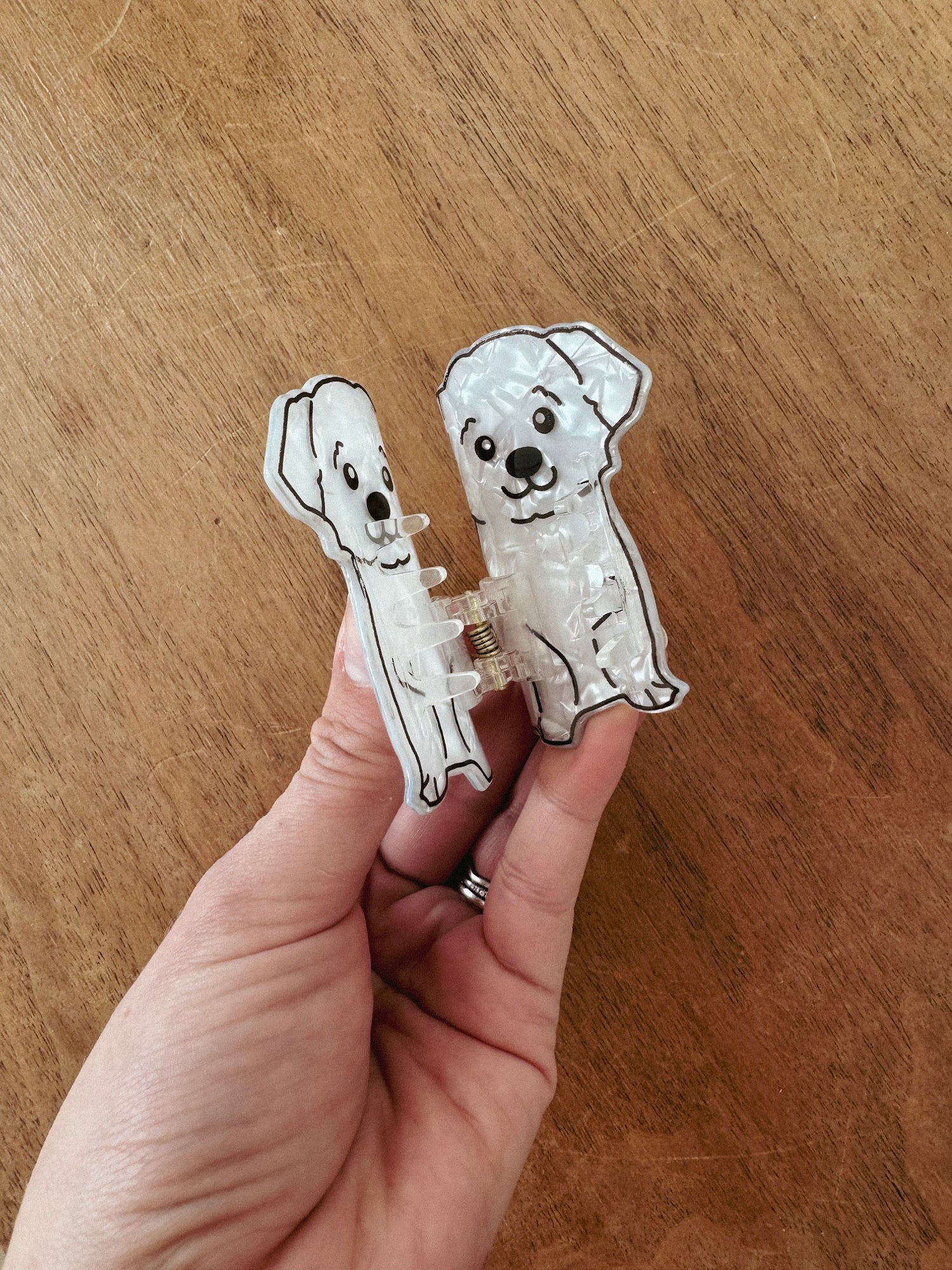 Little White Dog Hair Clip