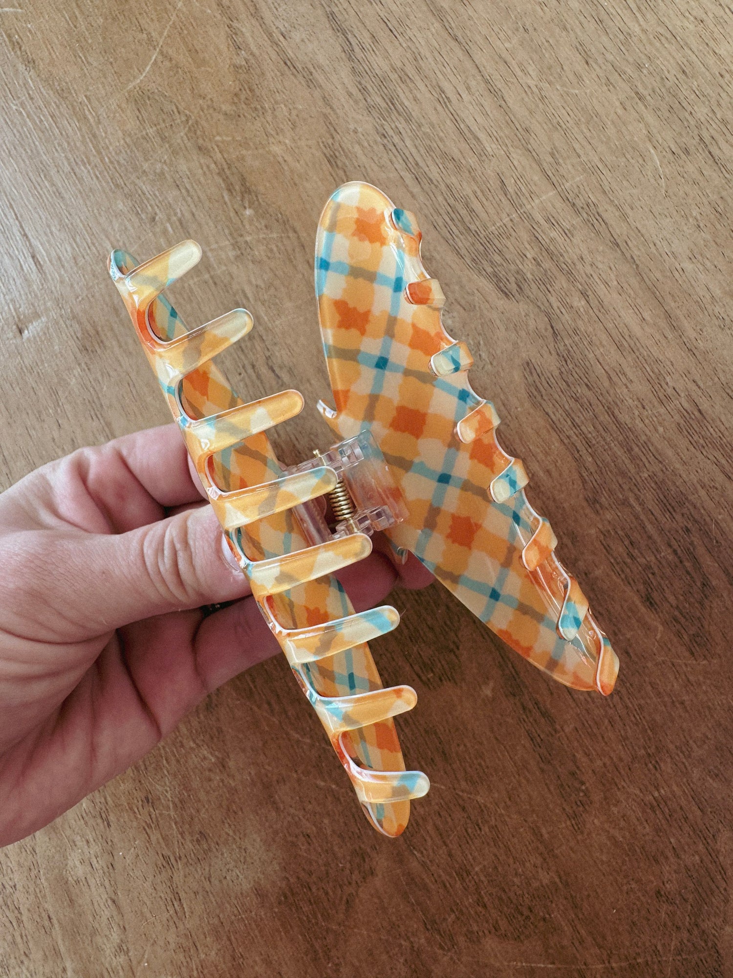 Large Checker Hair Clips | 3 Styles