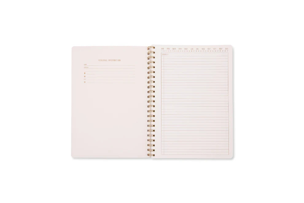 Large Orange Check Notebook