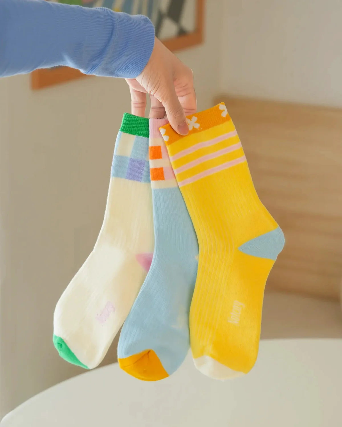 Lime Ocean Socks - Set of 3