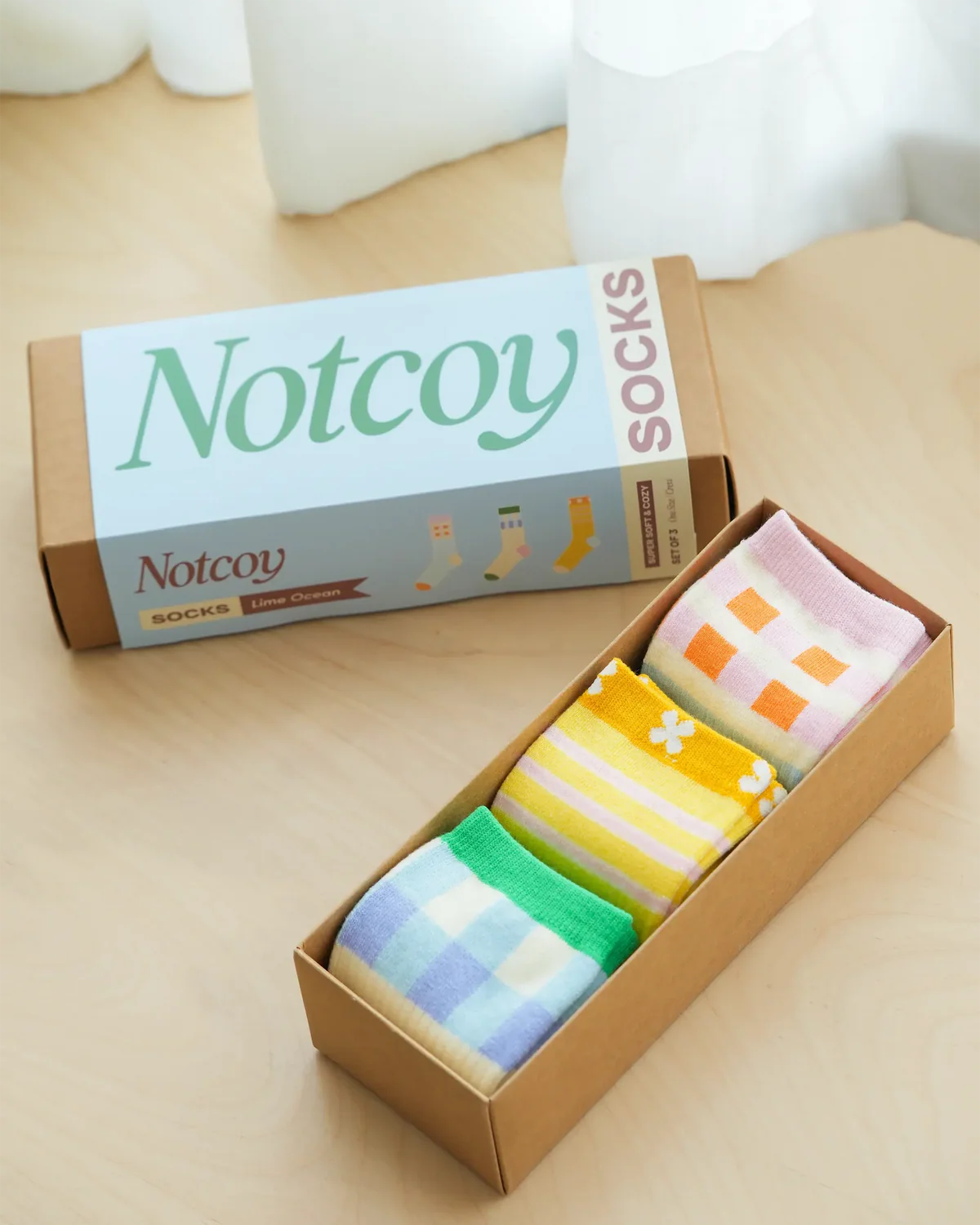 Lime Ocean Socks - Set of 3