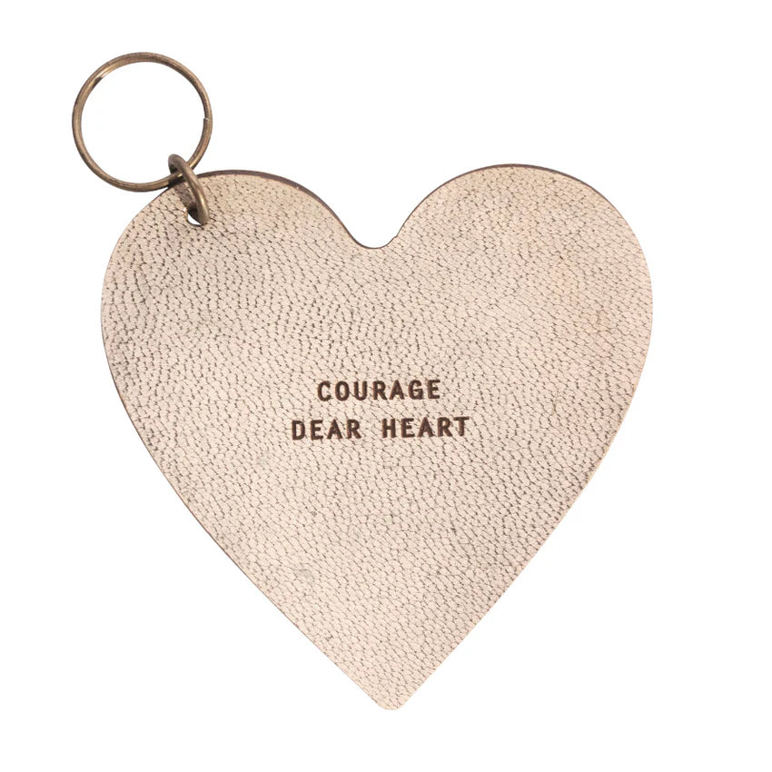 Leather Heart Keychains