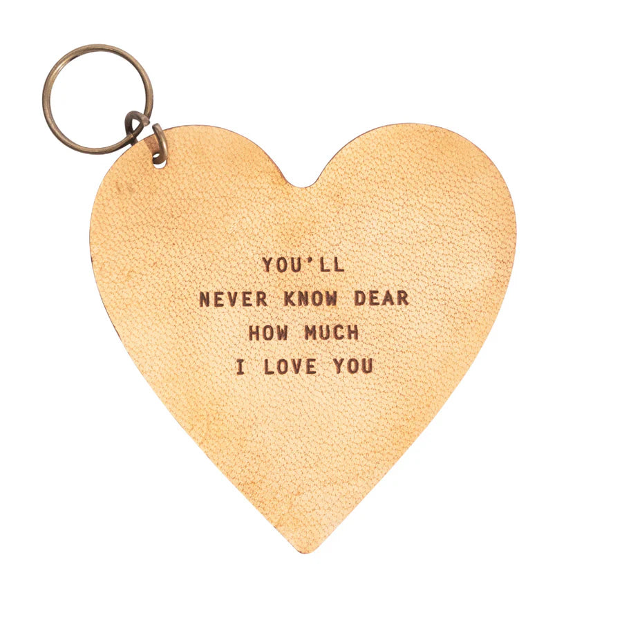 Leather Heart Keychains
