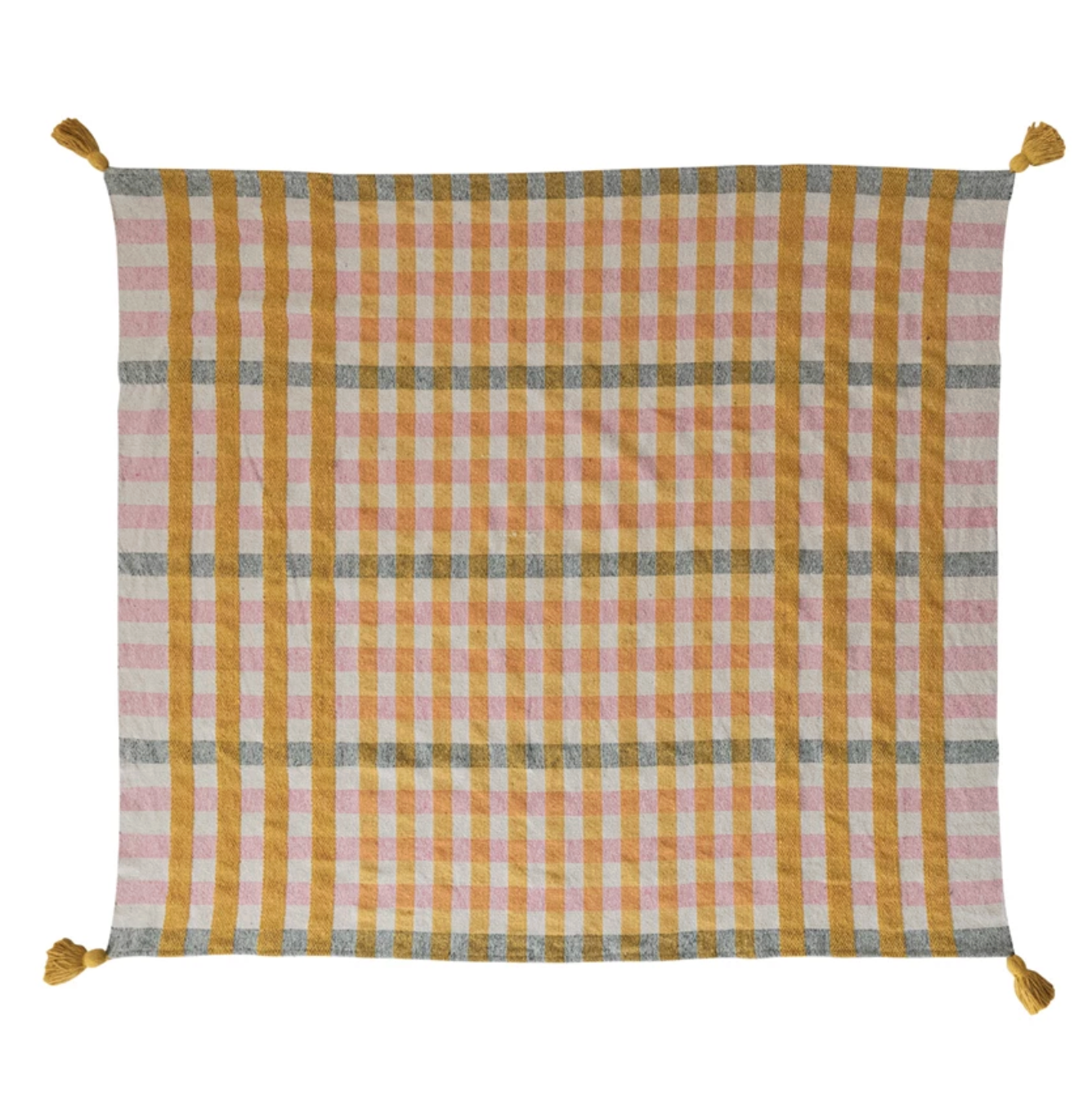 Woven Plaid Throw Blanket