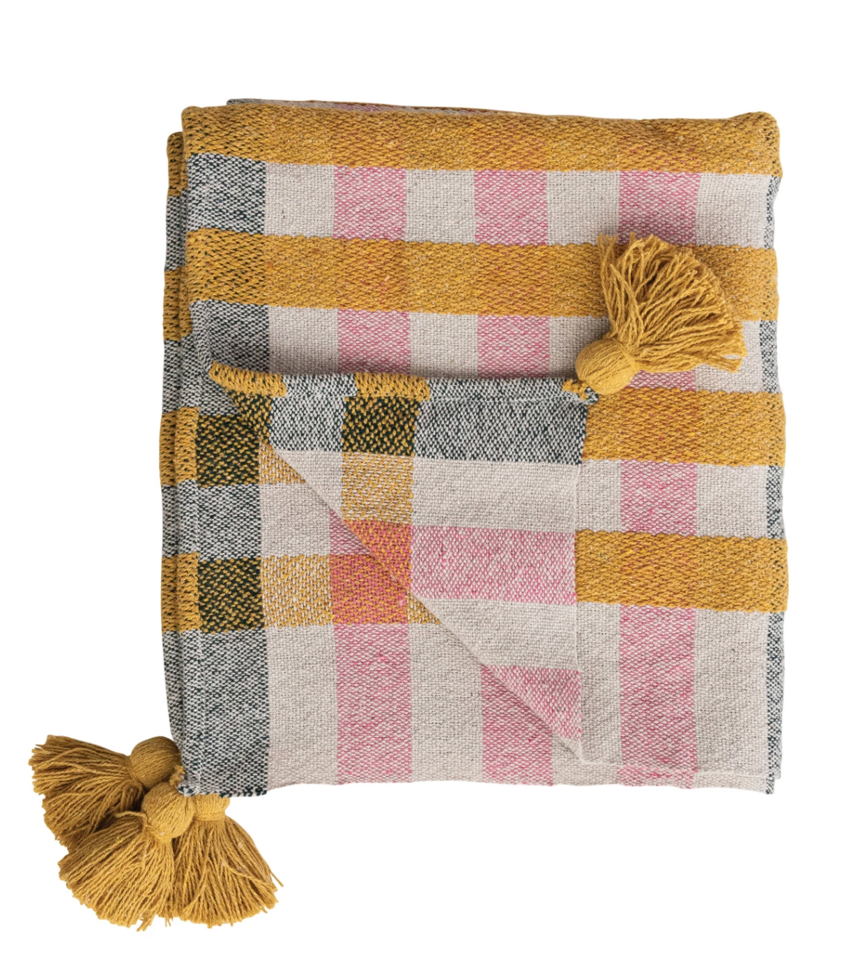 Woven Plaid Throw Blanket