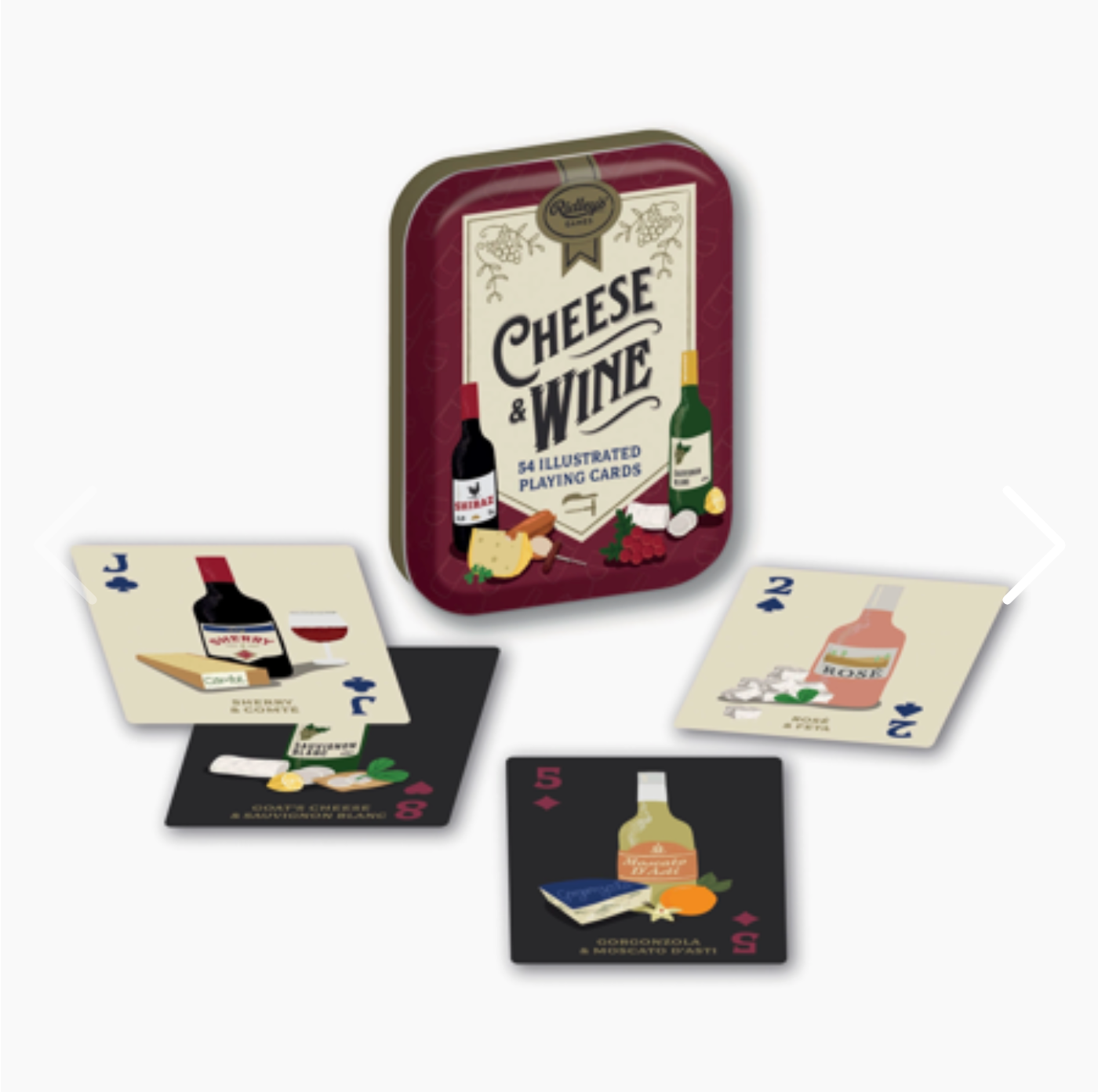 Cheese and Wine Playing Cards