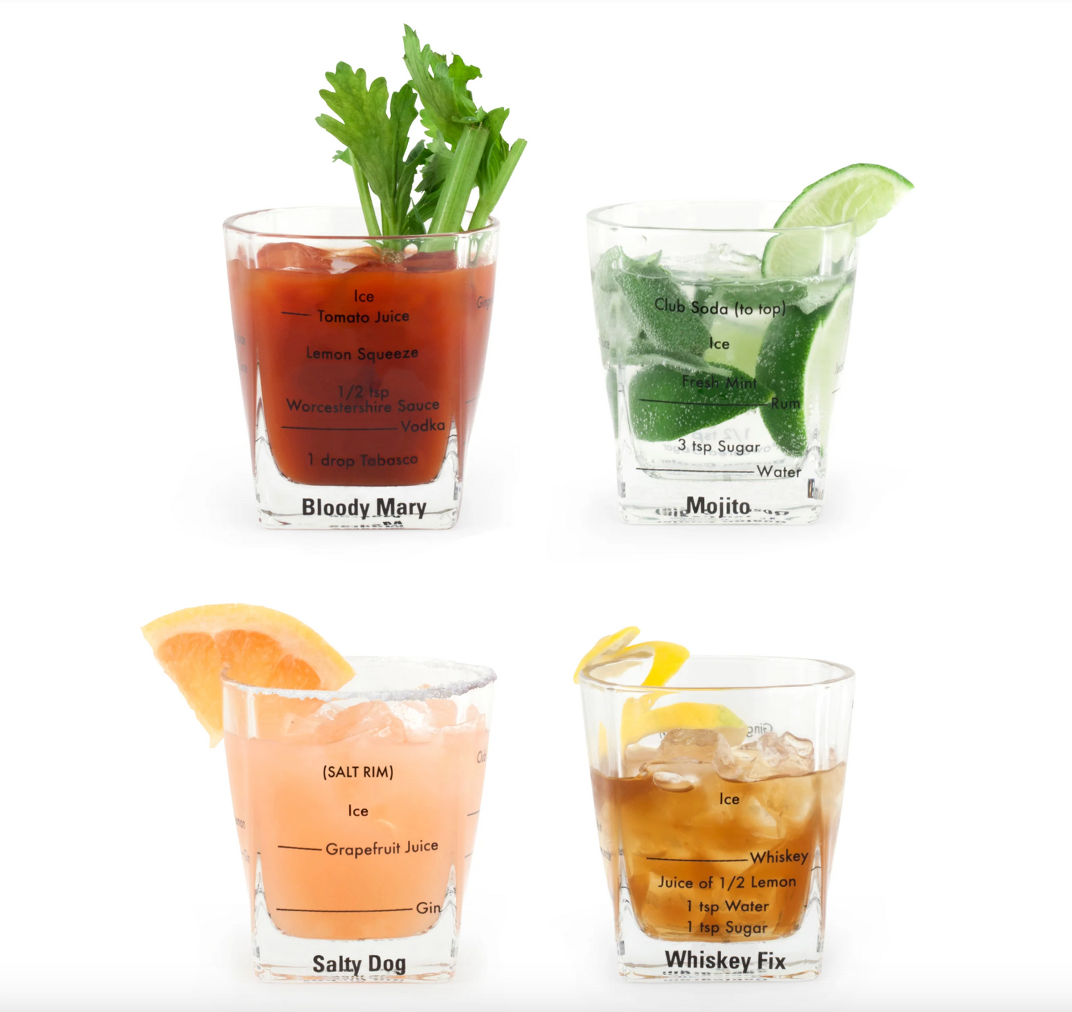 Bartending Glasses - Set of 4