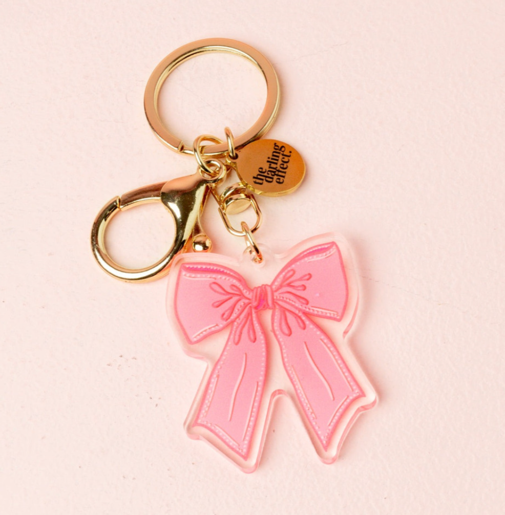 Acrylic Keychain - Bow Pink