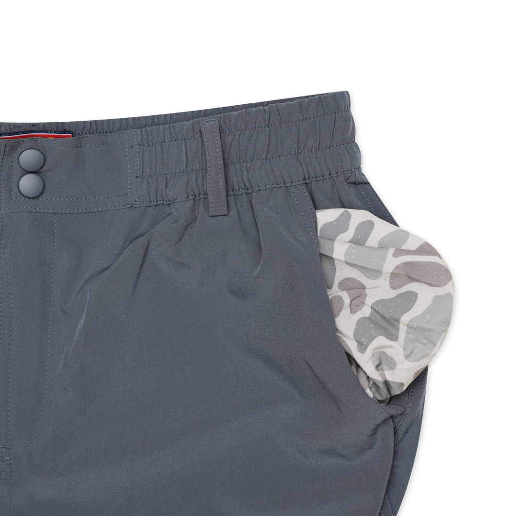 River Rock Grey - Classic Deer Camo Pocket Everyday Short