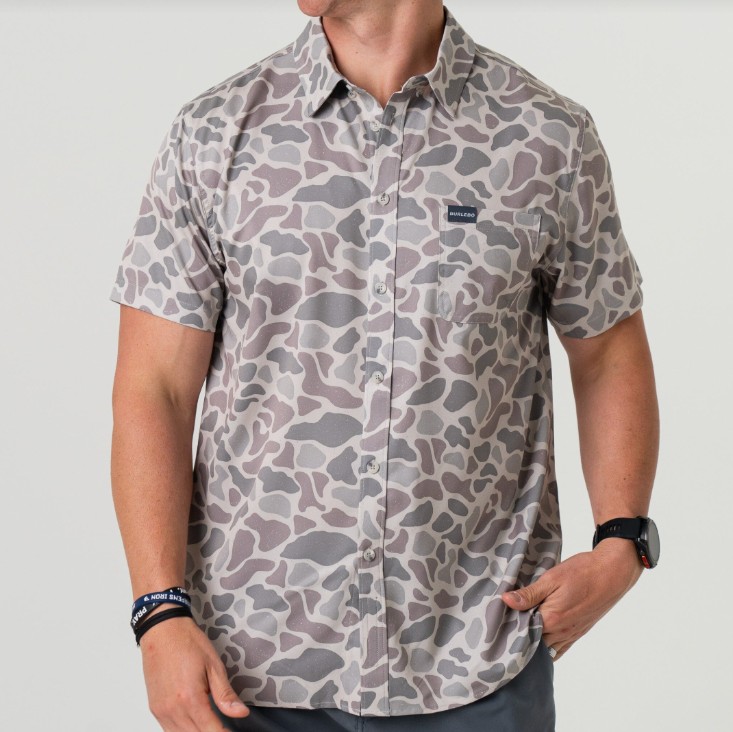 Classic Deer Camo Performance Button Up