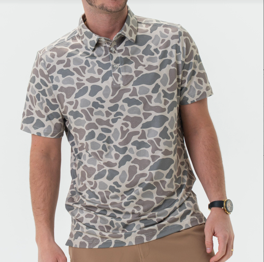 Classic Deer Camo Performance Polo