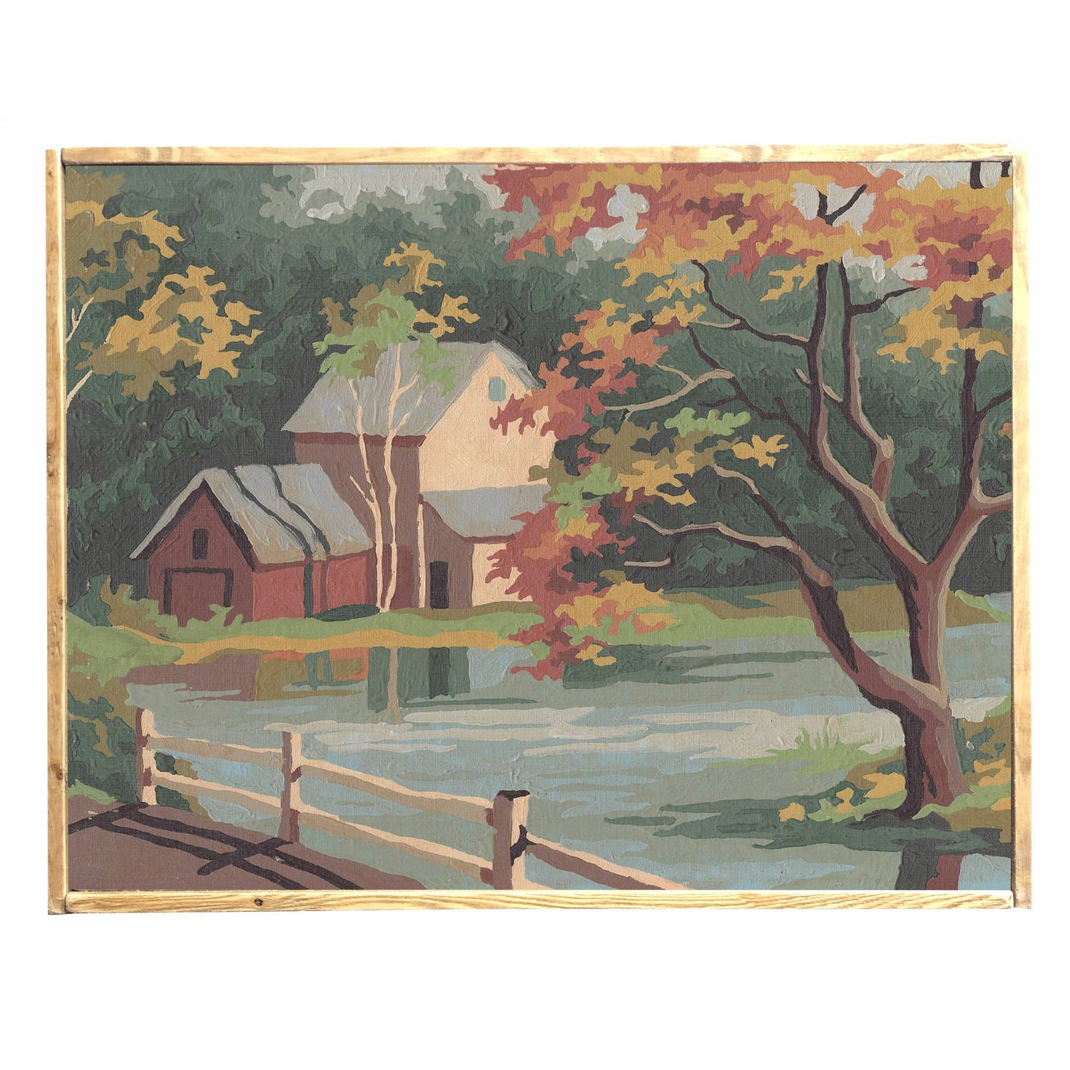 Paint By Number Vintage Scene Print