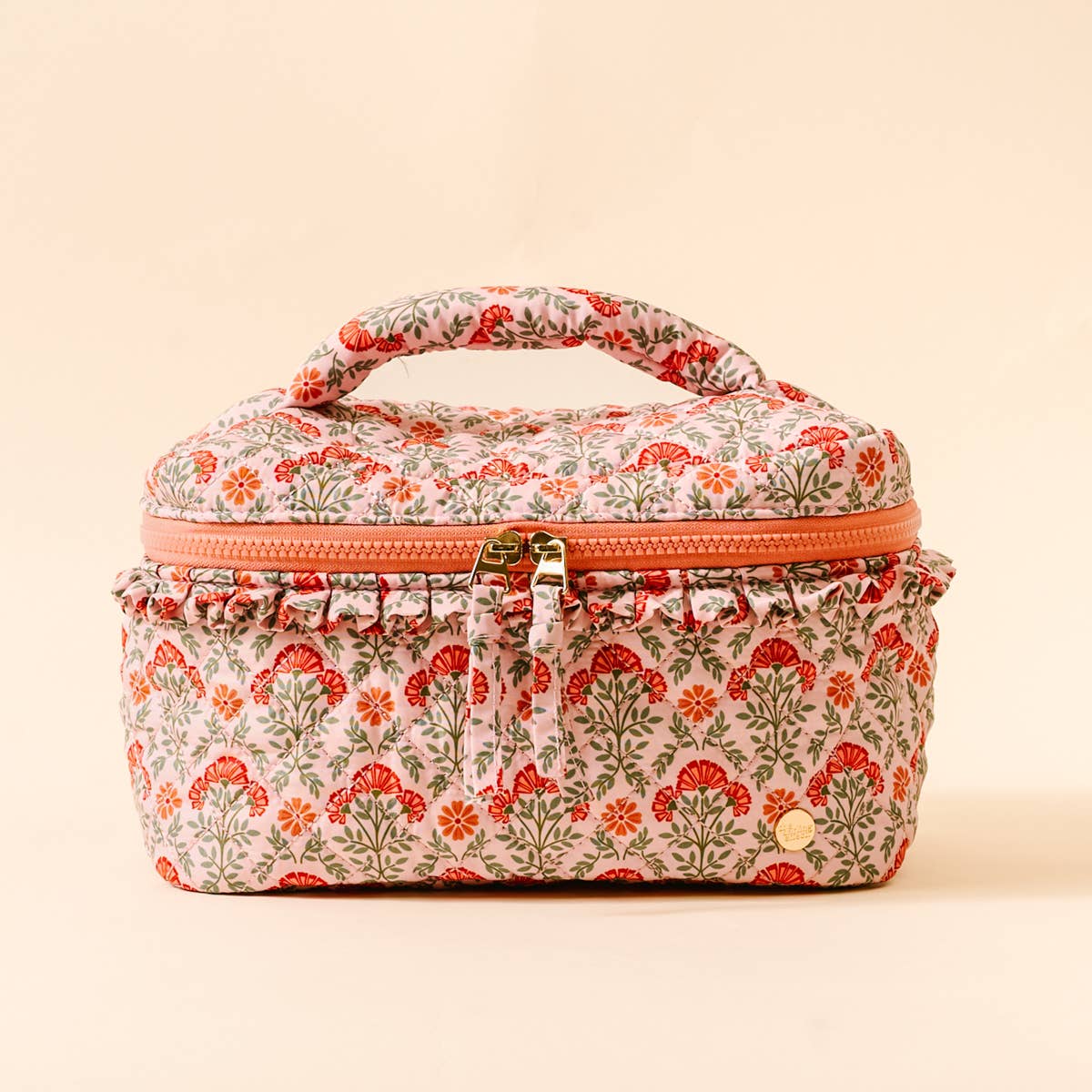Glam & Go Quilted Cosmetic Bag – Everbloom Dusty Rose