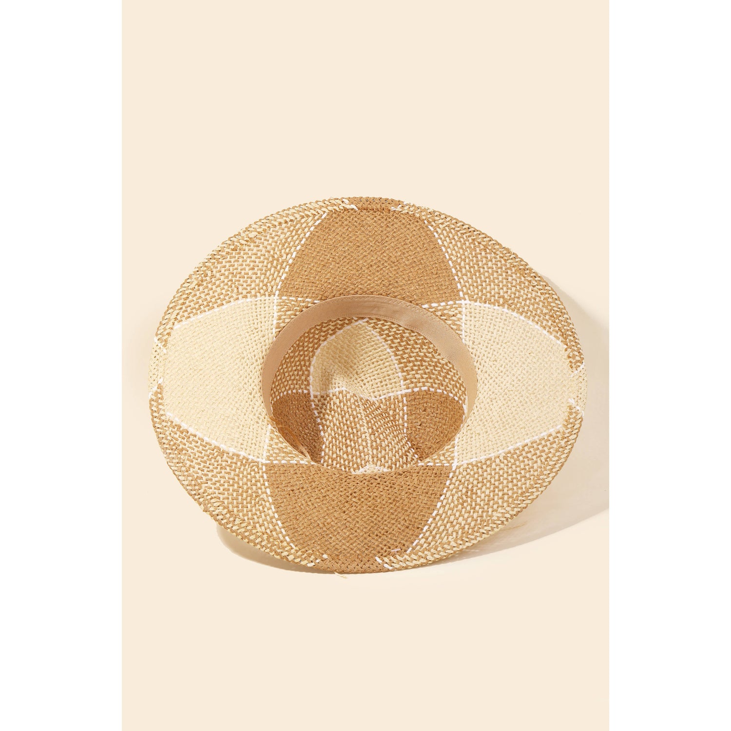 Two Tone Straw Braid Hat