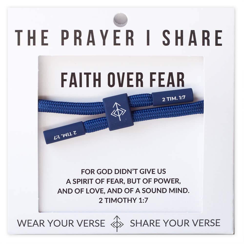 Faith Over Fear Christian Cord Bracelet