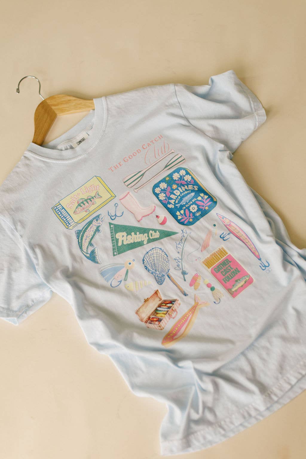 Fishing Club Match Box Collage Graphic Tee