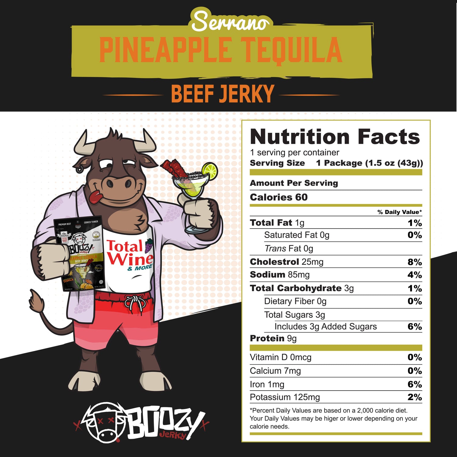 Pineapple Serrano Tequila Beef Jerky