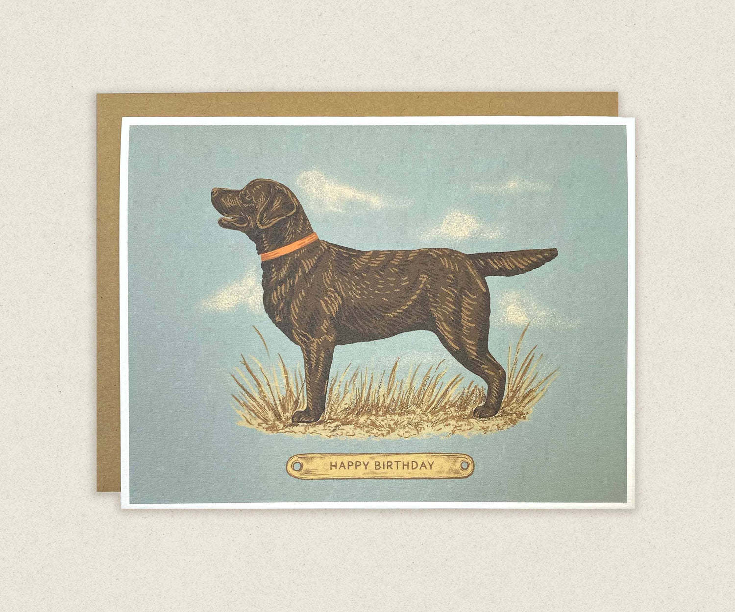 Happy Birthday Chocolate Lab Greeting Card
