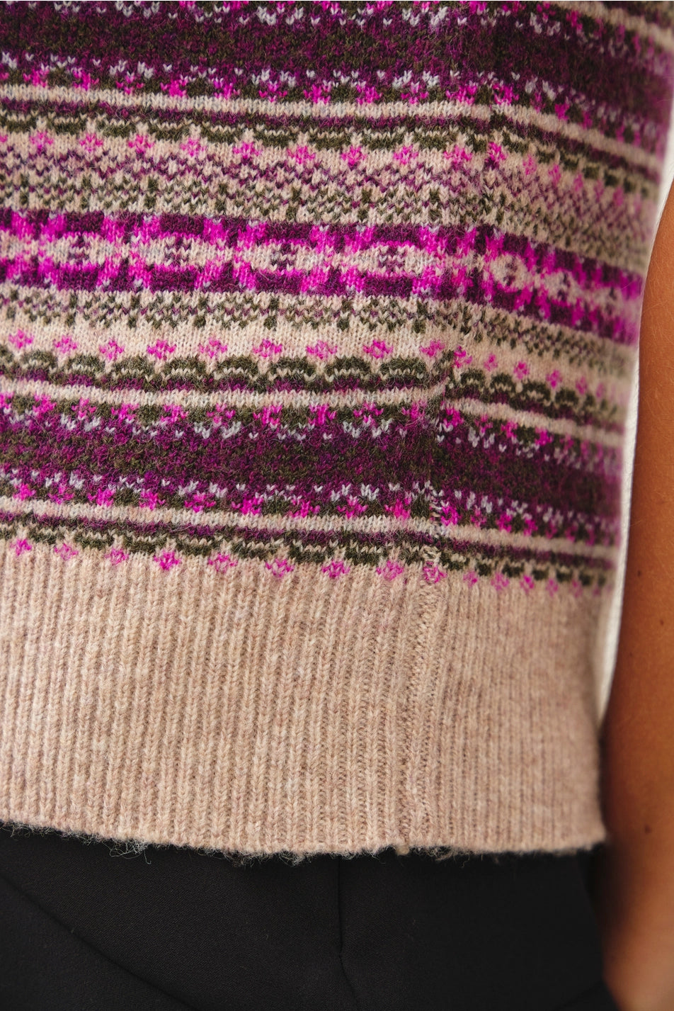 Fair Isle Short Sleeve Sweater