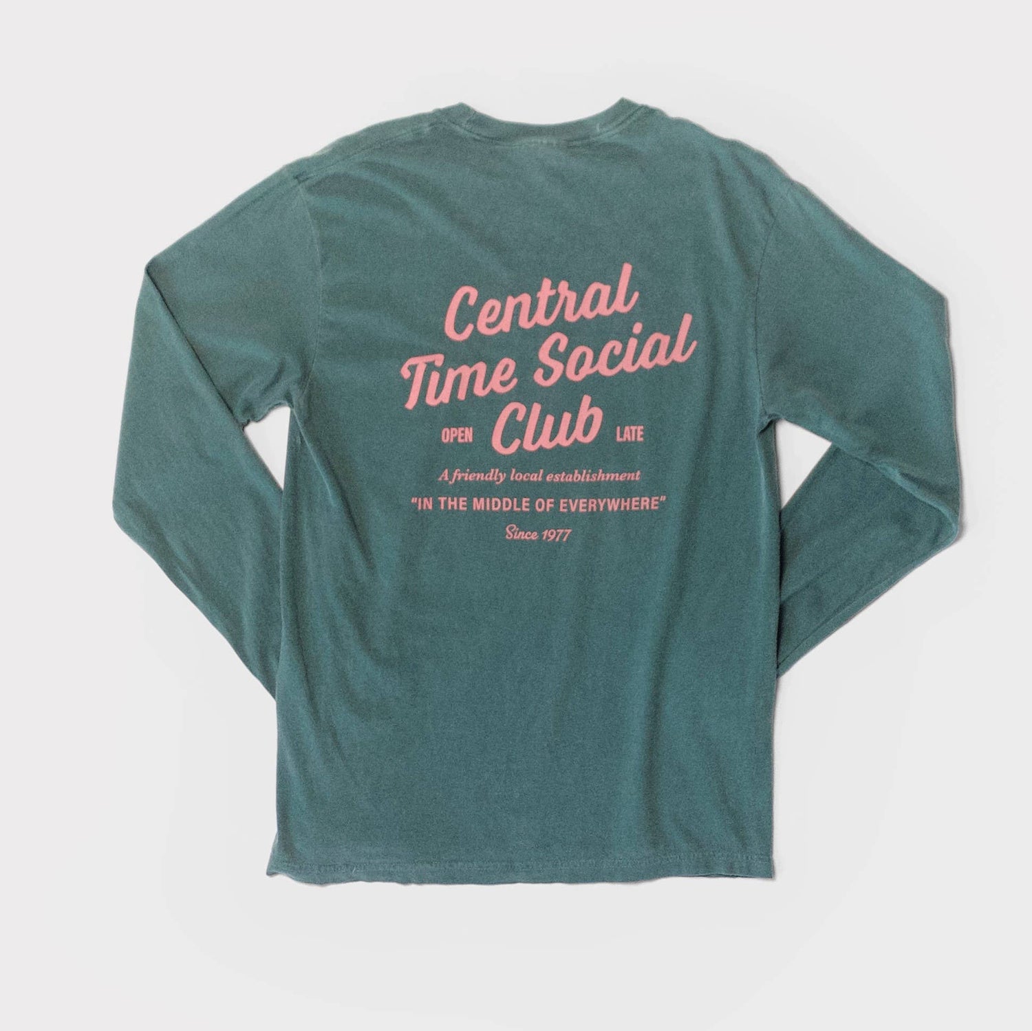 Central Time Social Club Heavyweight Long Sleeve Tee (extended sizing!)