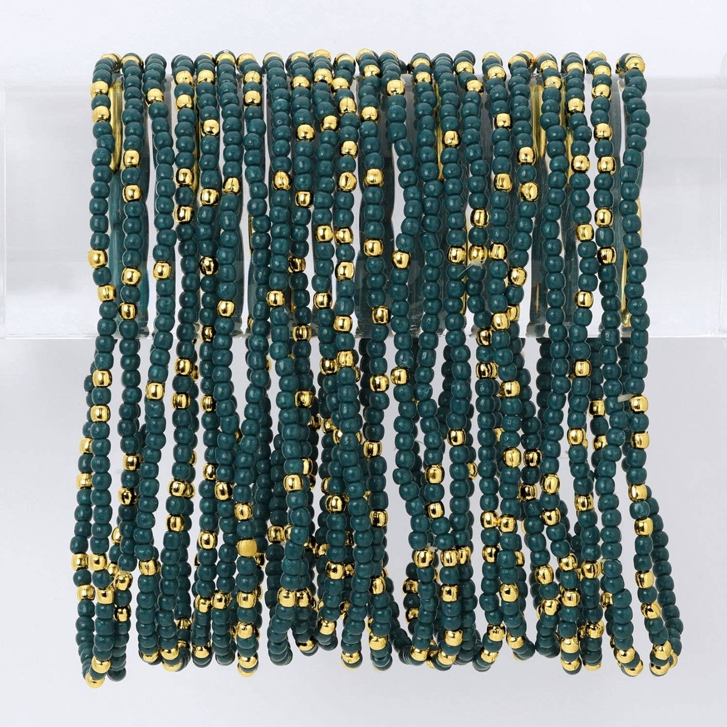 Dark Teal Seed Bead Bracelets