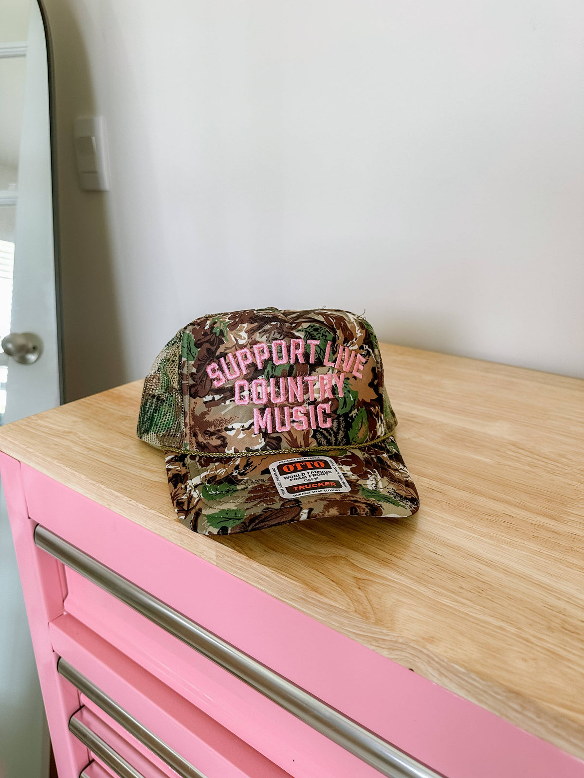 Support Live Country Music Embroidered Camo Hat
