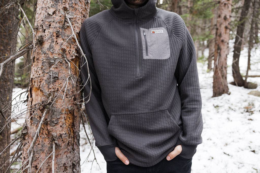 Men's Waffle Tech Hoodie - Carbon