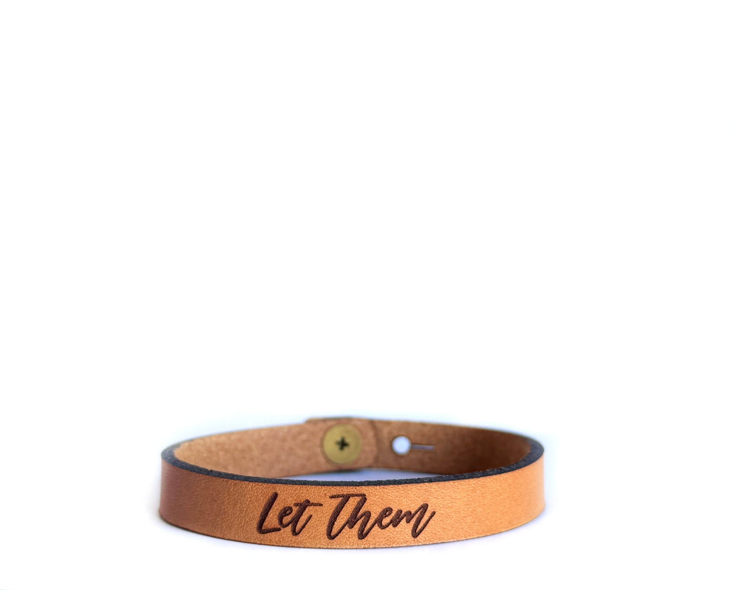 Let Them Leather Bracelet