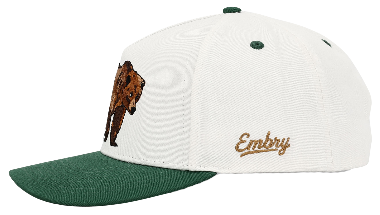 White/Green Bear Trucker Hat