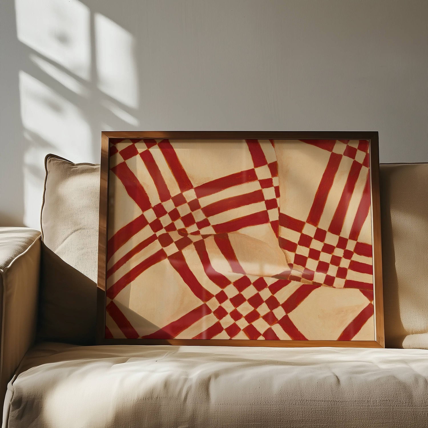 Red Quilt Wall Art Print