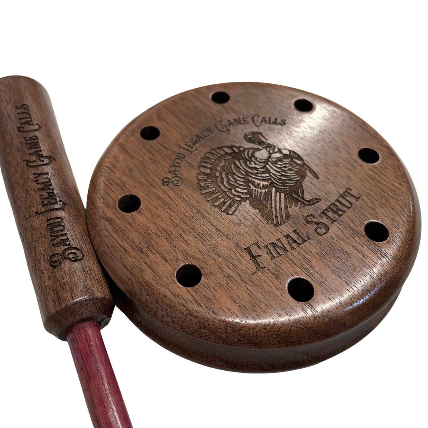 Final Strut Black Walnut Wood Turkey Pot Call