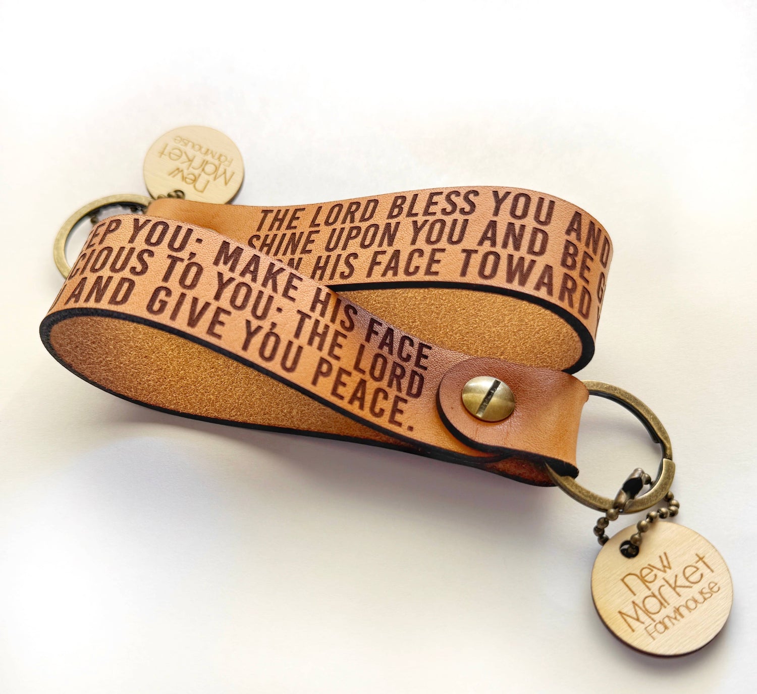 The Lord Bless You & Keep You Leather Keychain