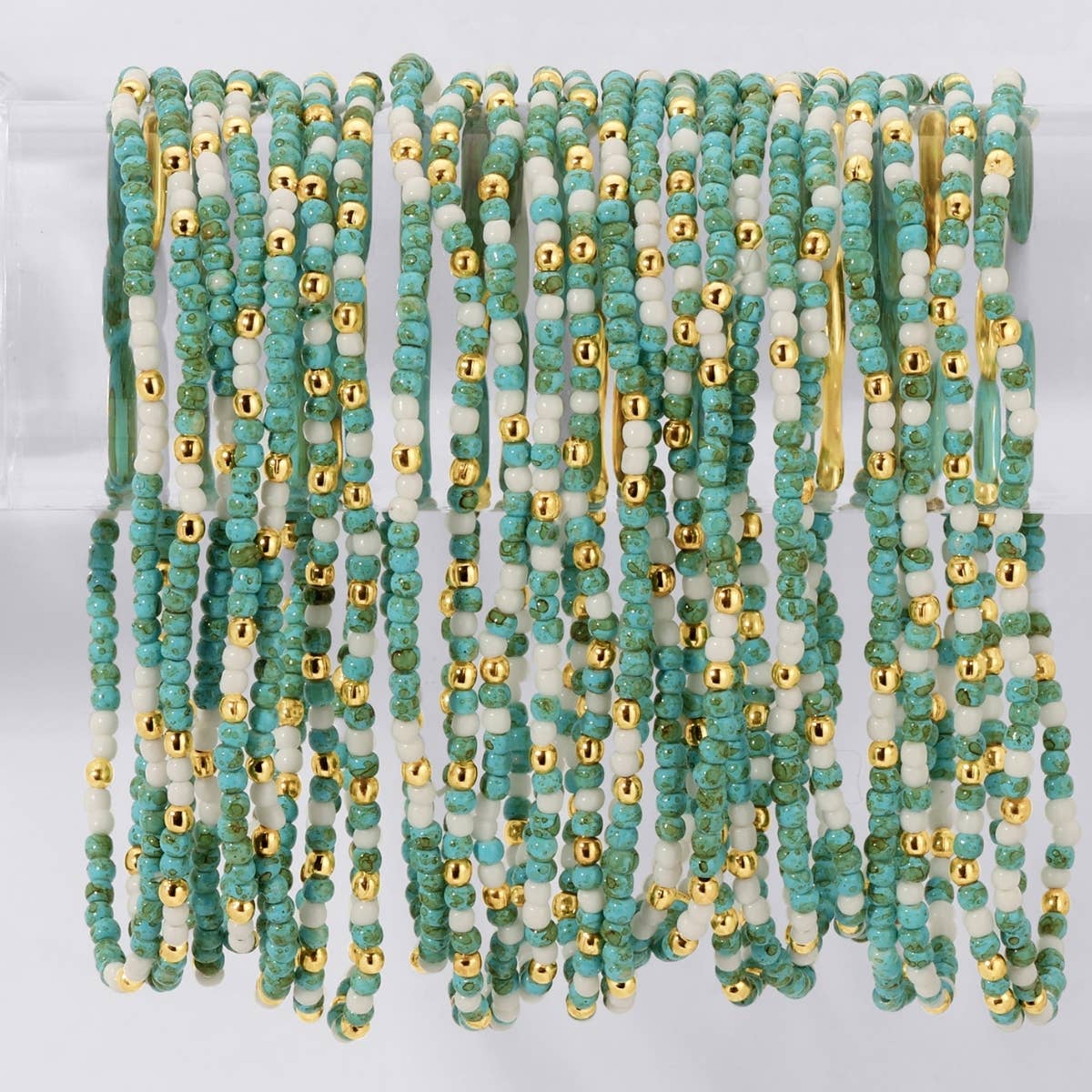 Faux Stone Assorted Stretch Seed Bead Bracelets