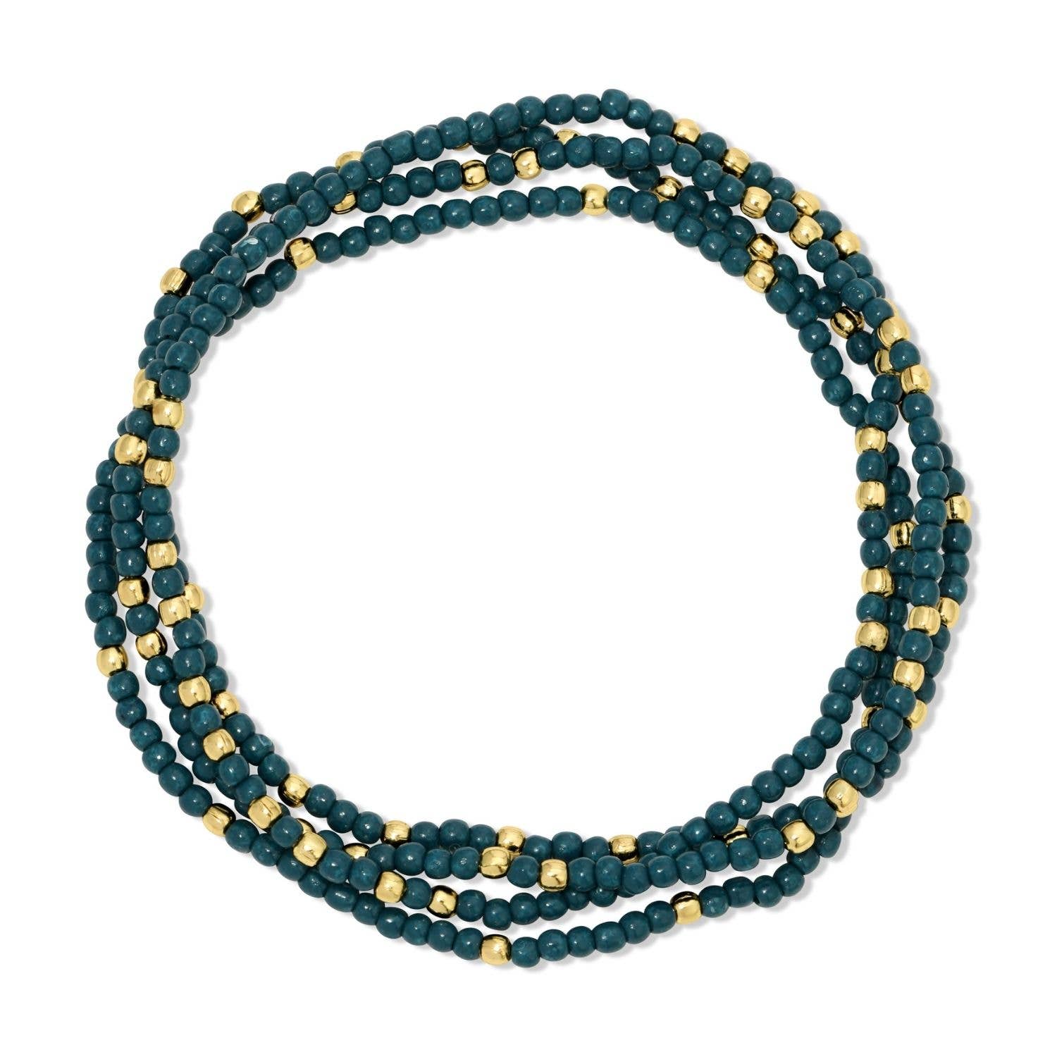 Dark Teal Seed Bead Bracelets