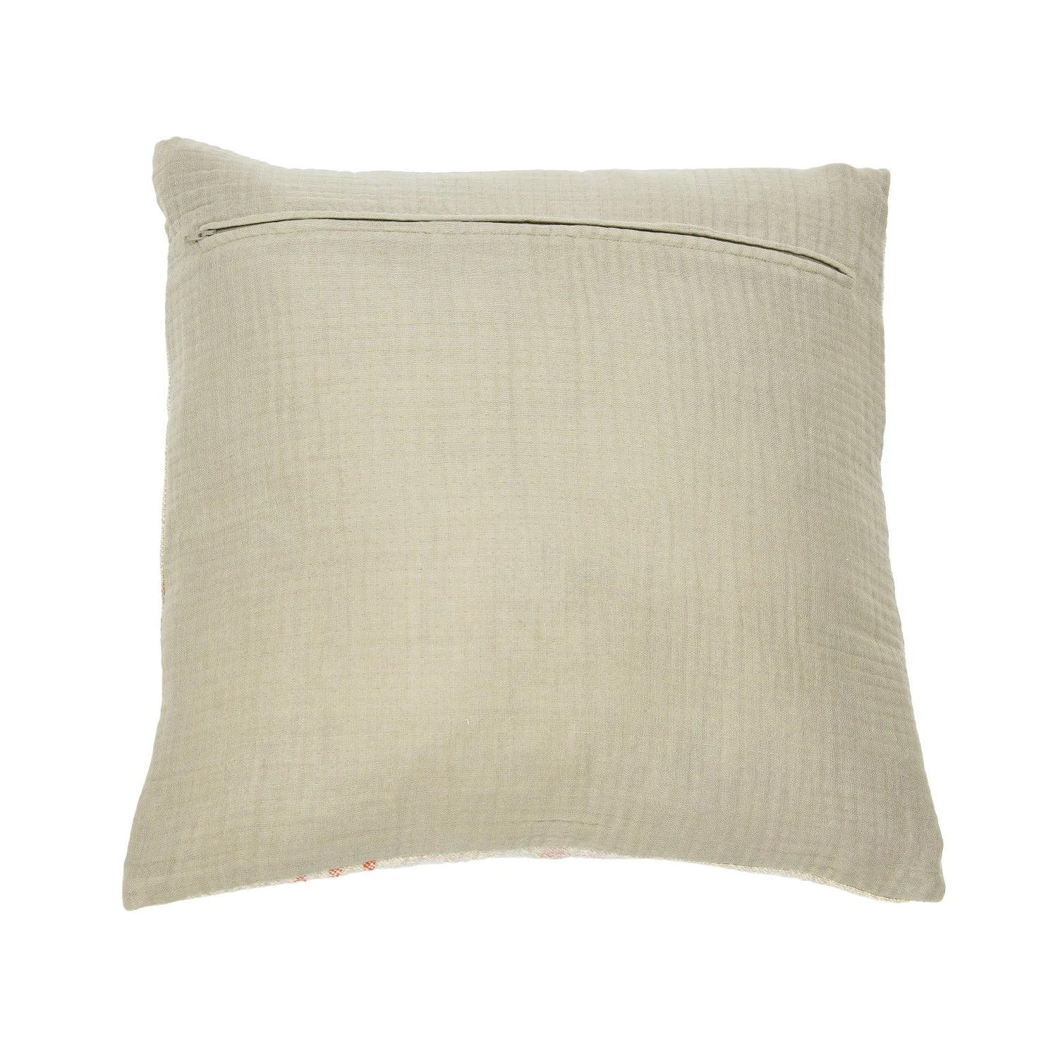 Woven Cotton & Linen Plaid Pillow