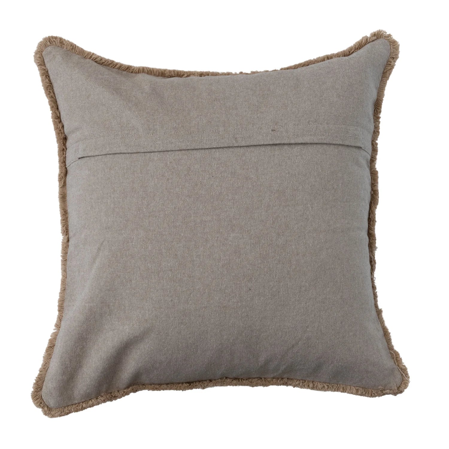 Cotton Pillow with Embroidered Pattern