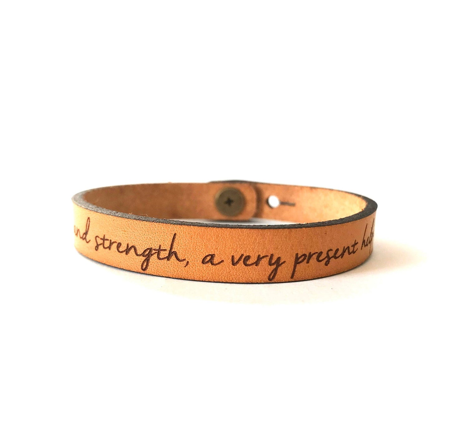 Psalm 46 Thin Leather Bracelet