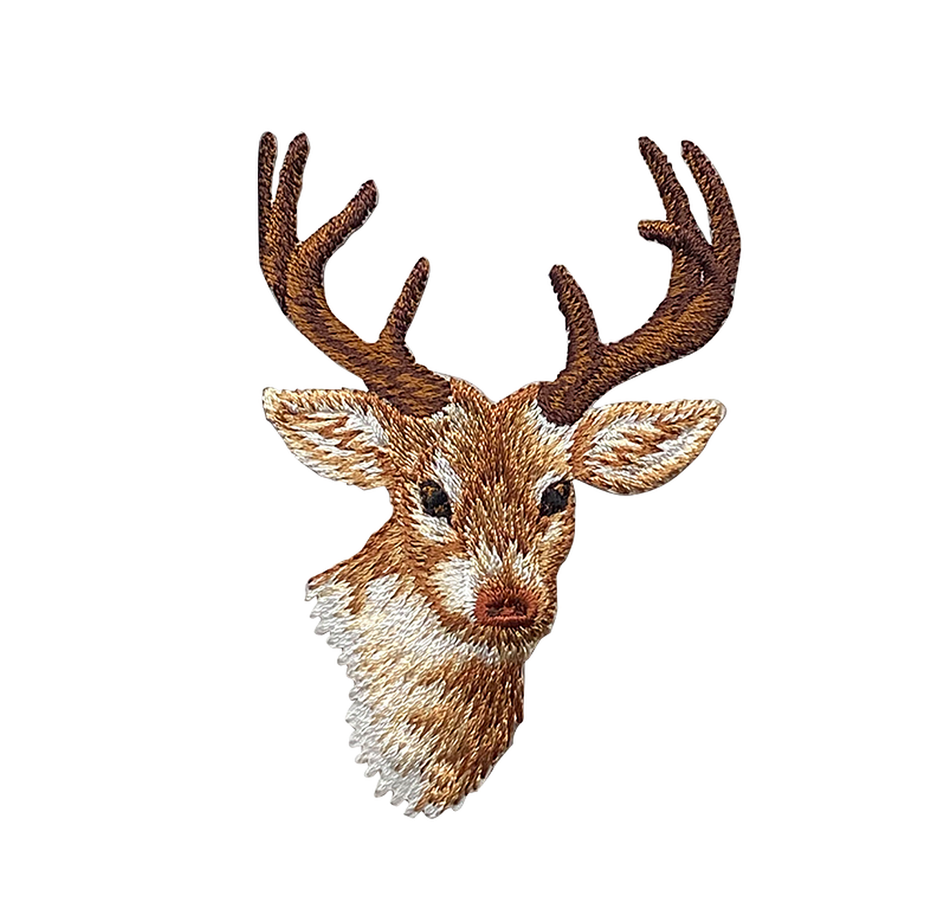 White Tail Buck Embroidered Iron on Patch