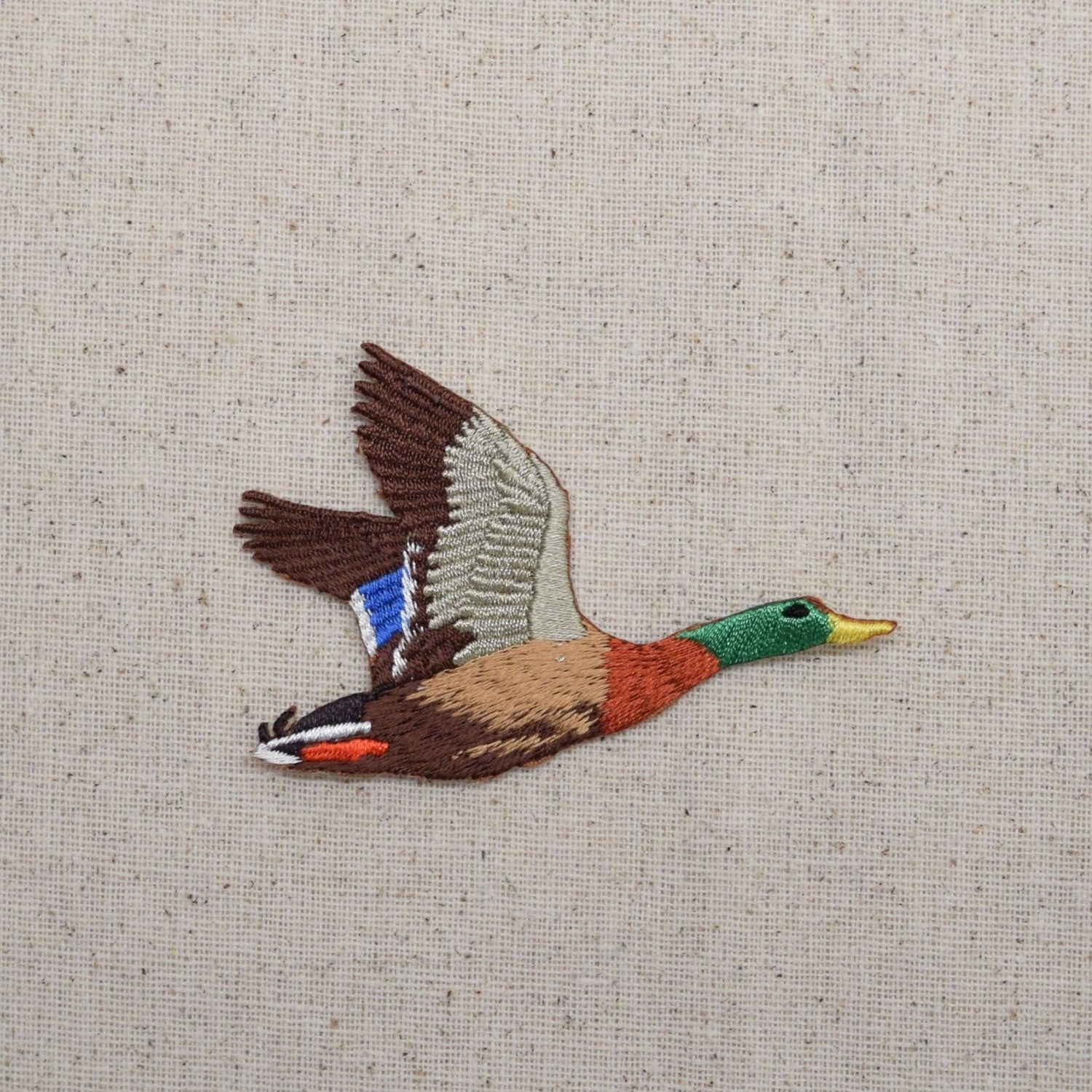 Mallard Duck Embroidered Iron On Patch