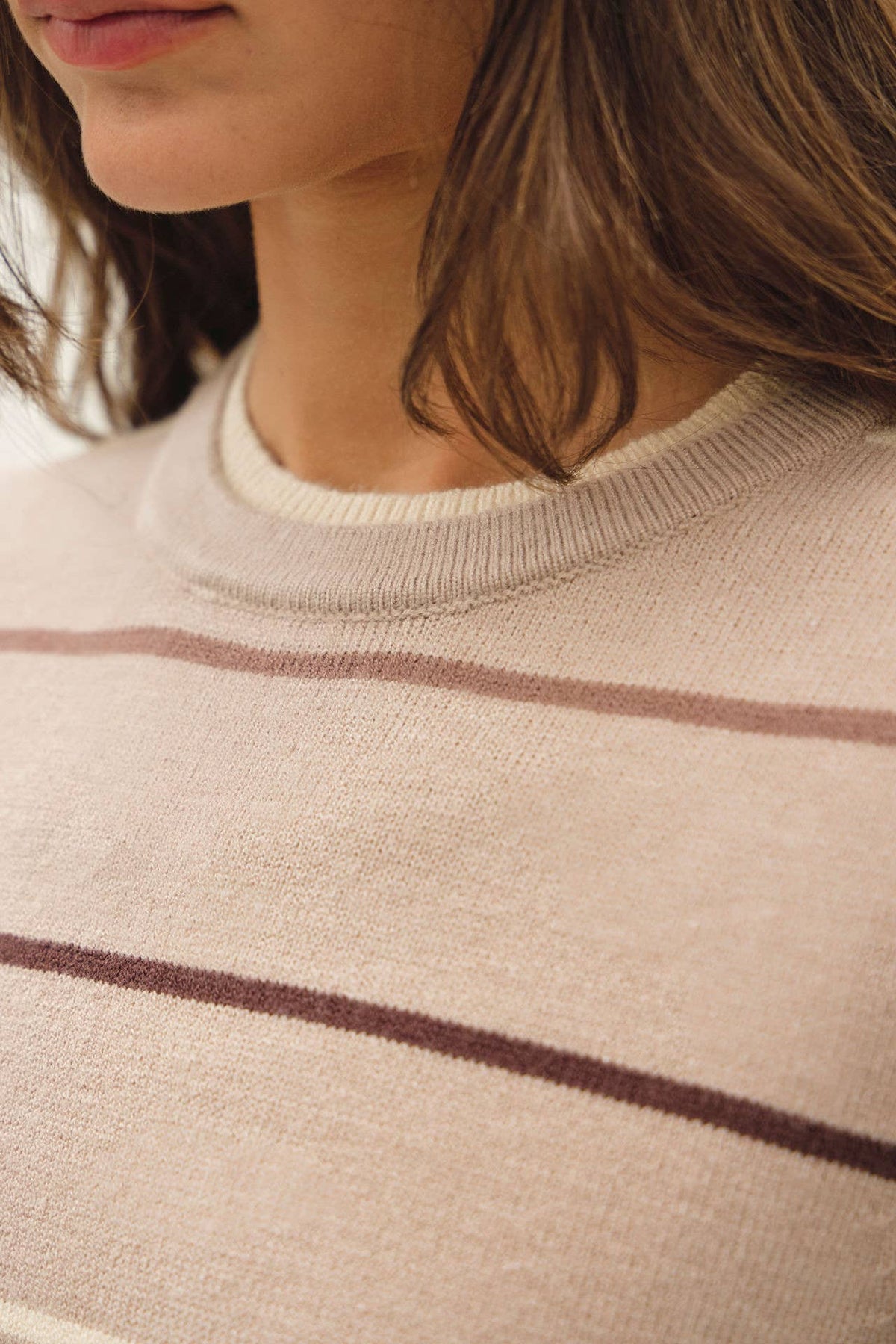 Double Layered Look Stripe Sweater Top (extended!)