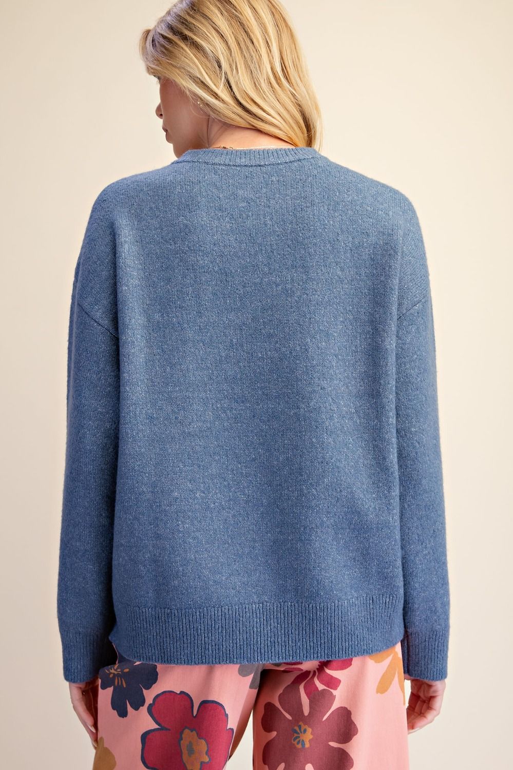 Floral Embroidery Knitted Sweater
