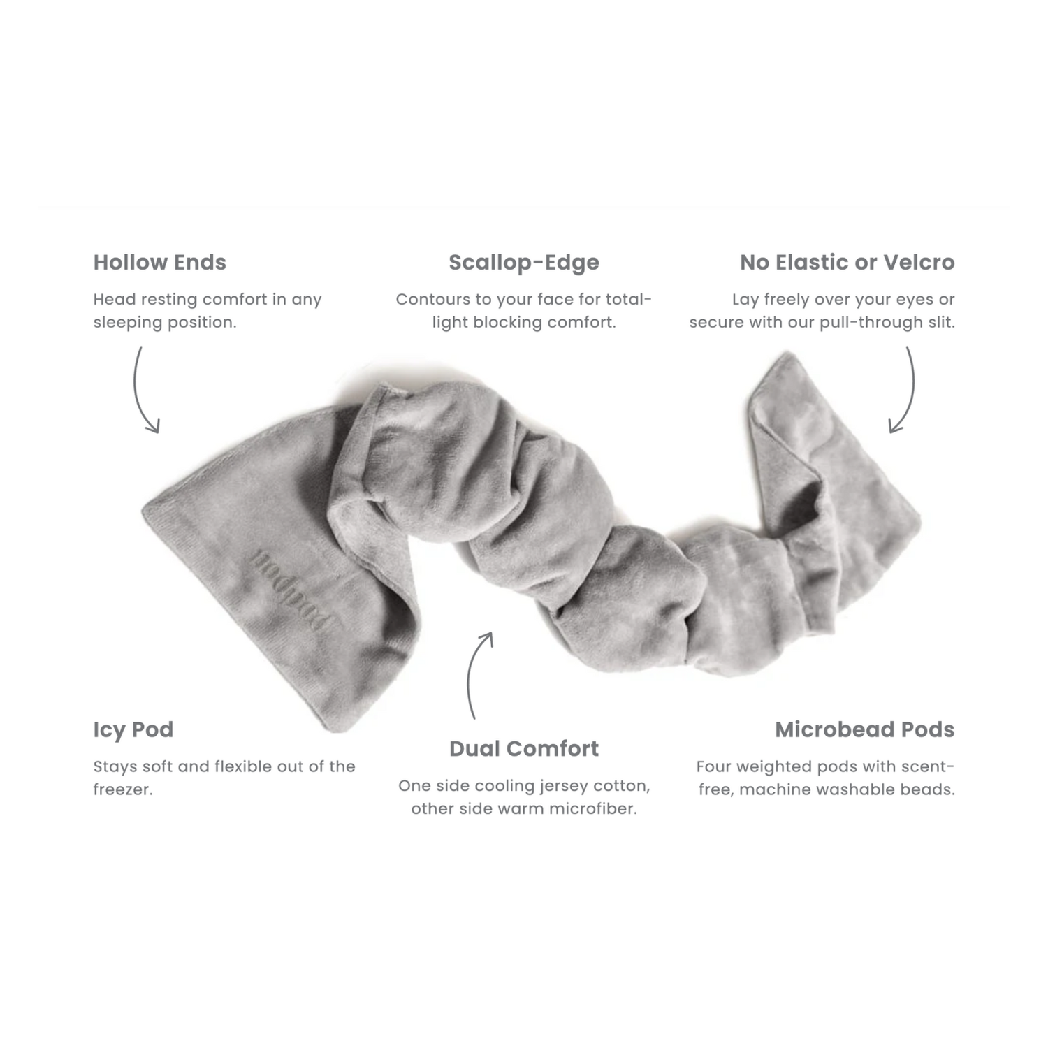 Nodpod Weighted Sleep Eye Mask - Elephant Grey