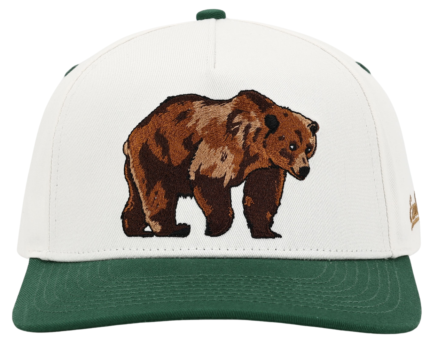 White/Green Bear Trucker Hat