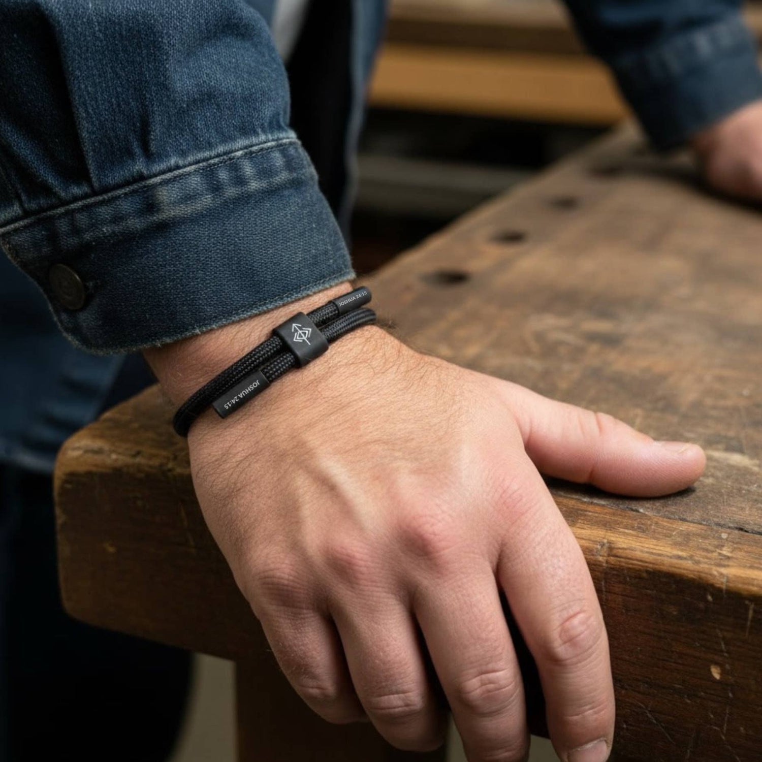 Anchored in Him Christian Cord Bracelet