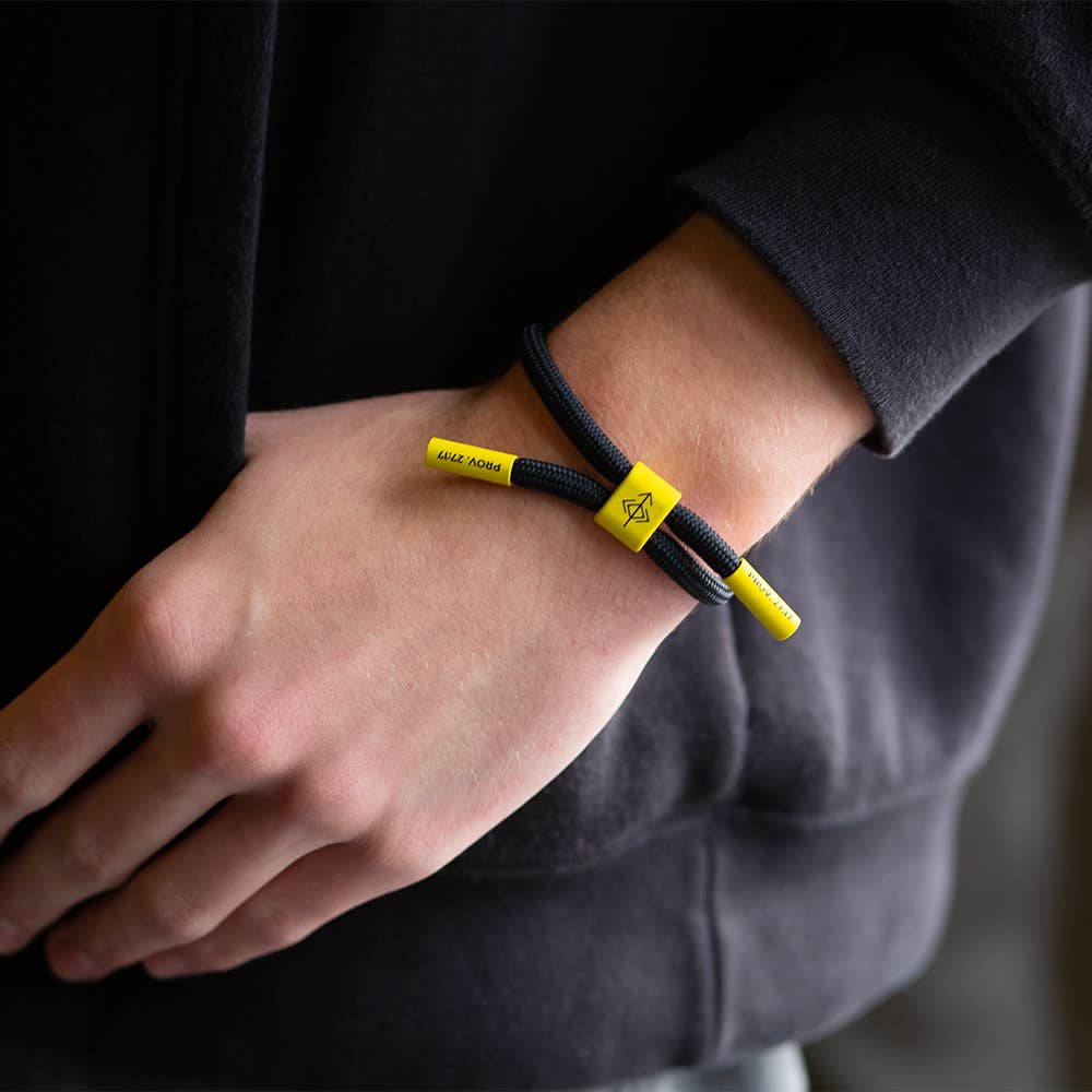 Iron Sharpens Iron Christian Cord Bracelet